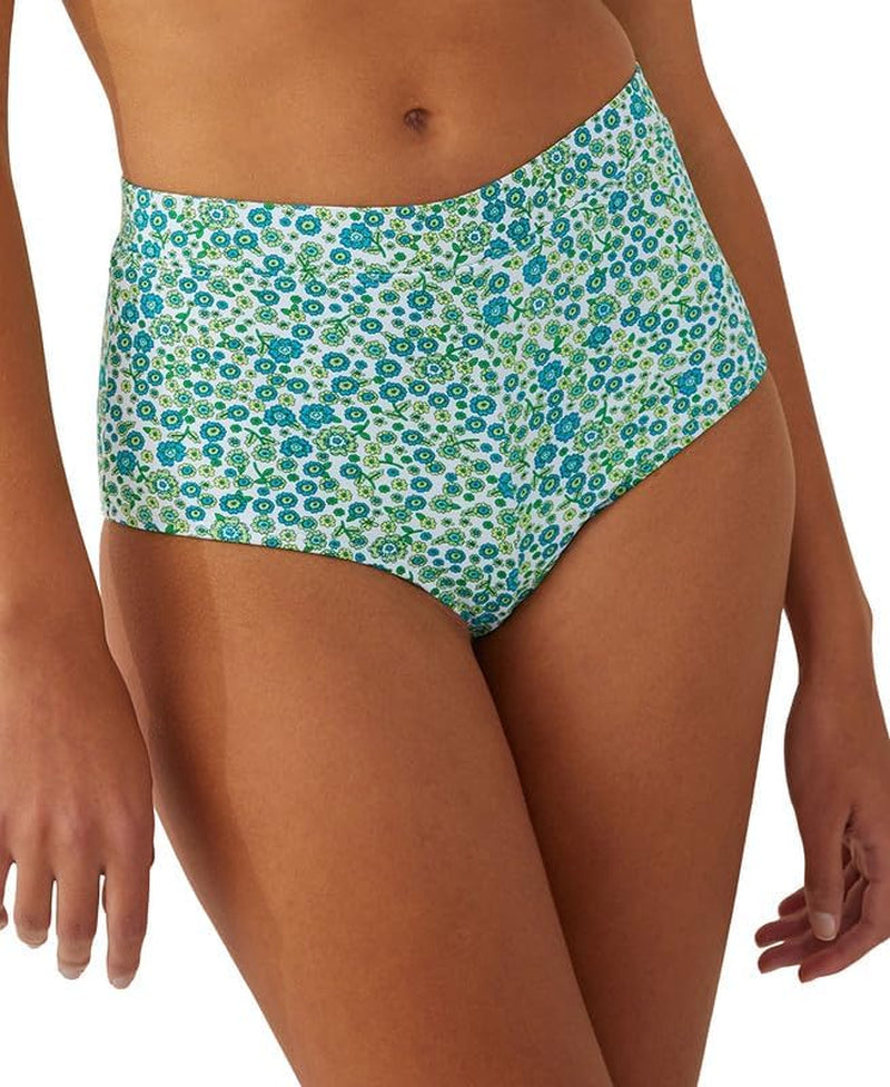 Body Women'S Floral-Print High-Waist Bikini Bottoms