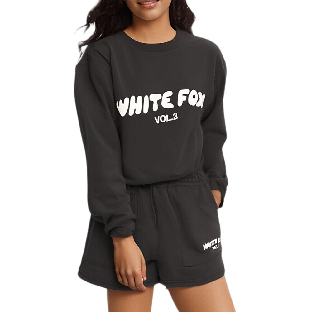 🎁White Fox Boutique Hoodie 2Pcs Tracksuit Set Hooded Sweatshirt Pullover&Fleec