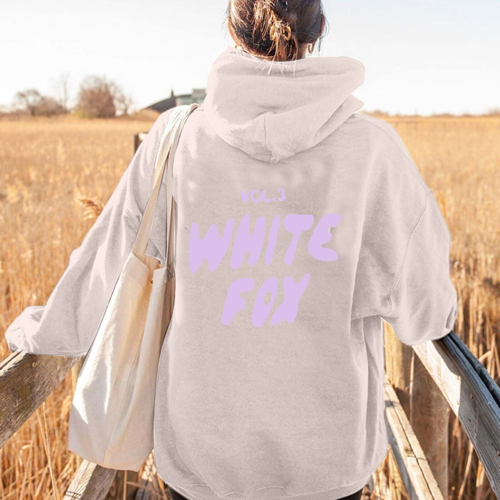 Women'S Casual Loose Printed Hoodie Sweatshirt Trendy Letter Graphic Pullover