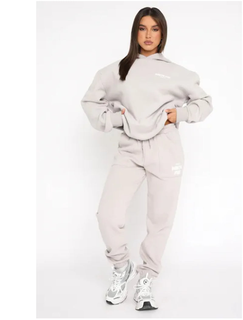 AU White Fox Boutique Hoodies Tracksuit Set Sweatshirt Womens Pullover 2Pcs Set