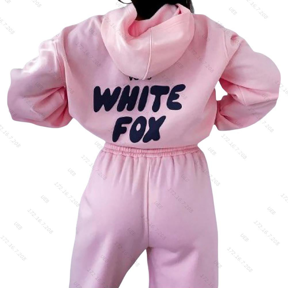 🎁White Fox Boutique Hoodie 2Pcs Tracksuit Set Hooded Sweatshirt Pullover&Fleec