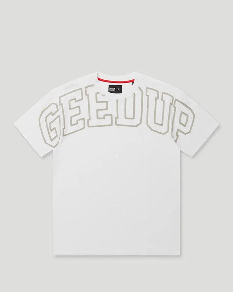 GEEDUP Team Logo T-Shirt White/Grey