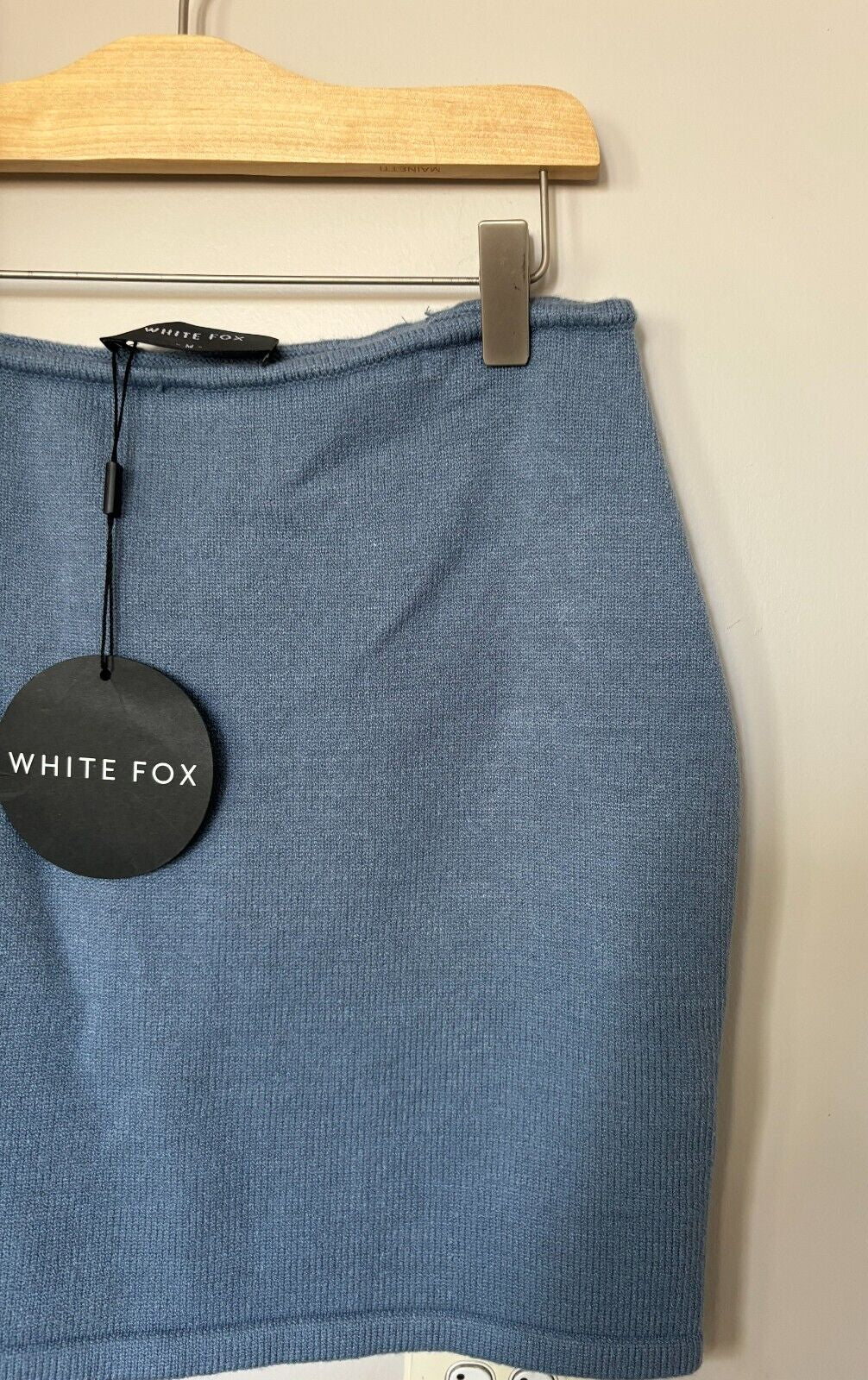 White Fox - 'Holding onto Hope' Mini Skirt in Steel with Cut Out Sides - Size M