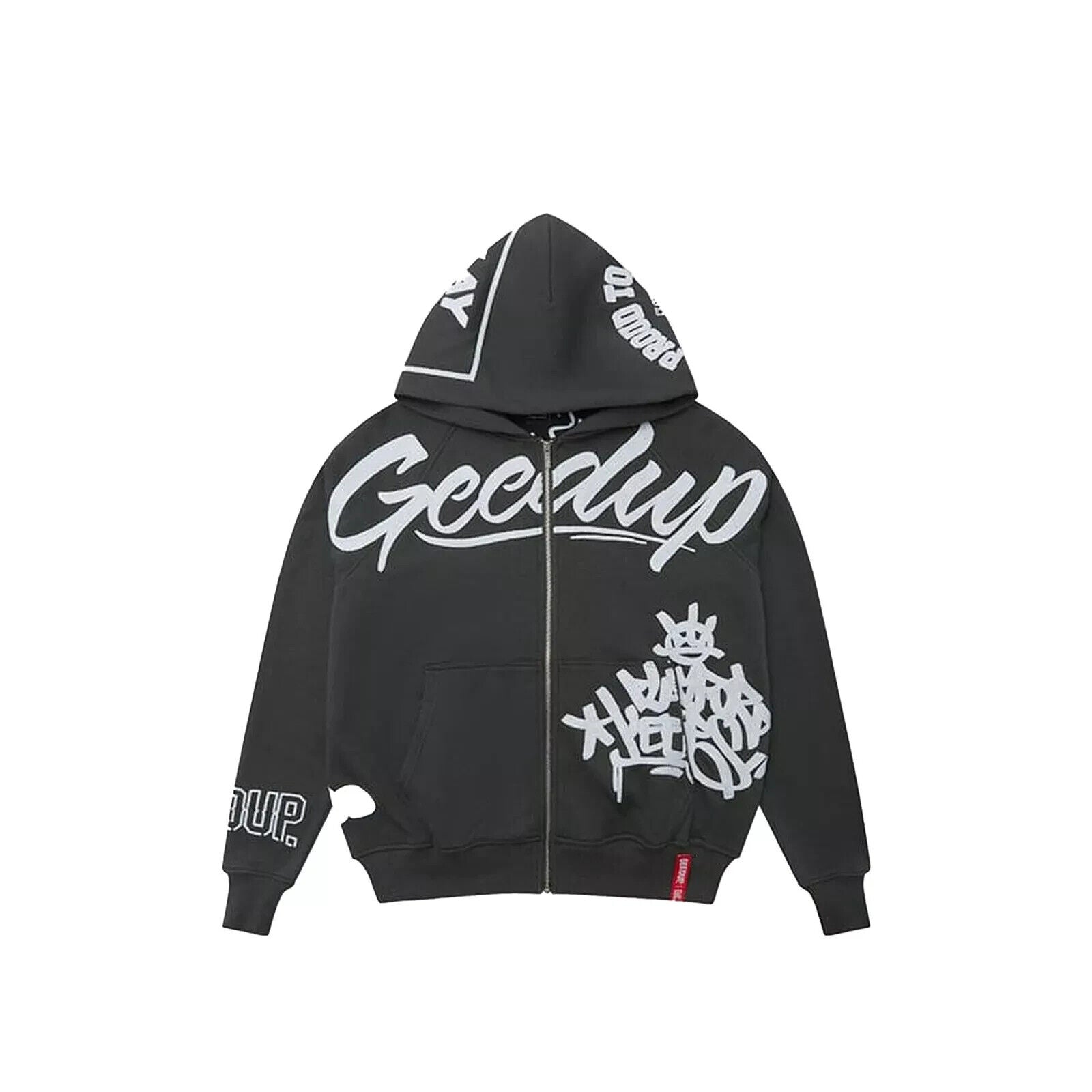 Geedup Multi-Logo Zip Jacket 'Charcoal / White' XS-M