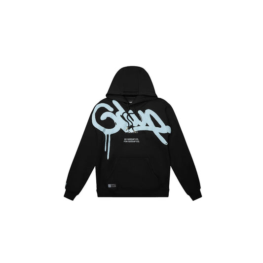 Geedup Handstyle Hoodie 'Black / Baby Blue' (2024)