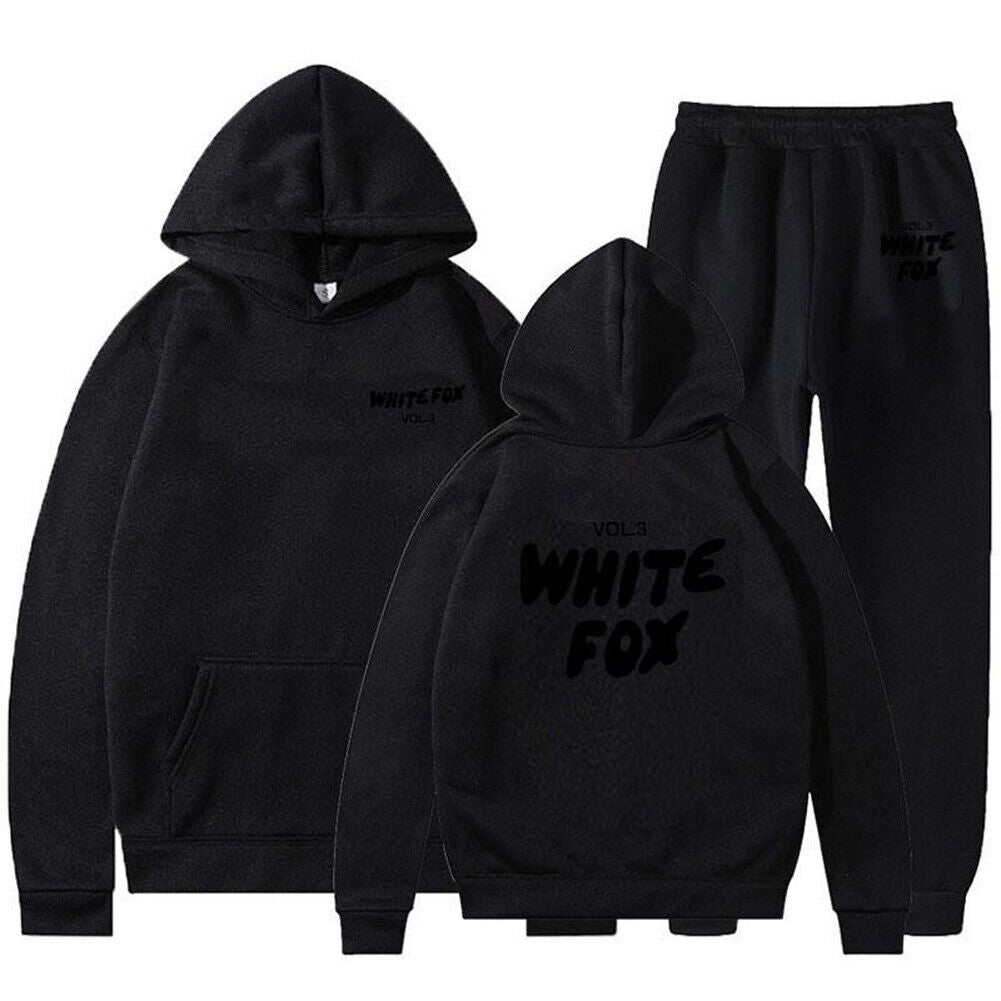 🎁White Fox Boutique Hoodie 2Pcs Tracksuit Set Hooded Sweatshirt Pullover&Fleec