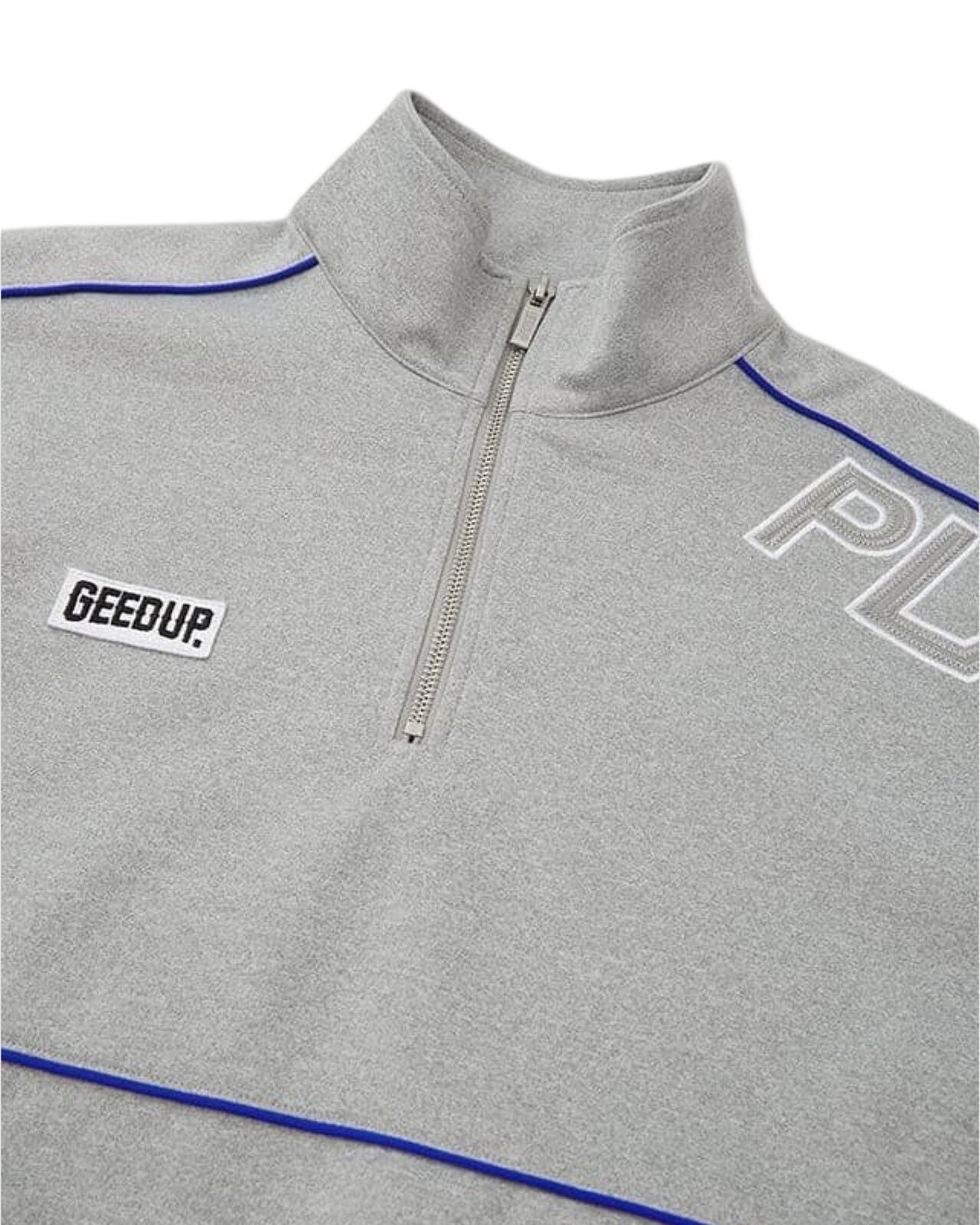 Geedup Play for Keeps Qtr Zip in Grey / Blue