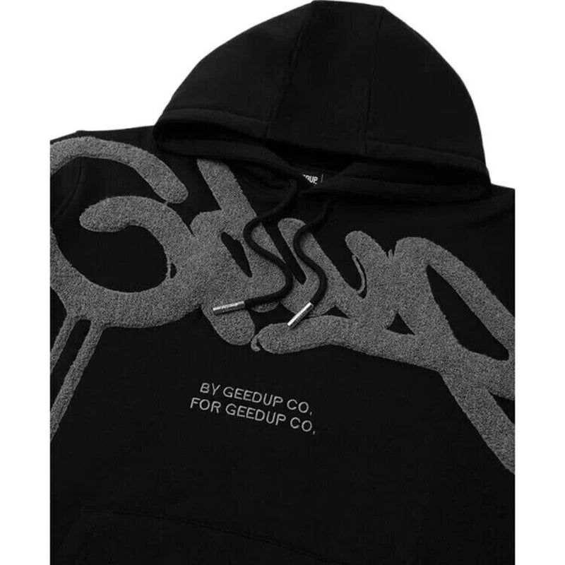 XXL ✅ Geedup Handstyle Hoodie 'Black / Grey' 🥷🏼 Brand New 📦