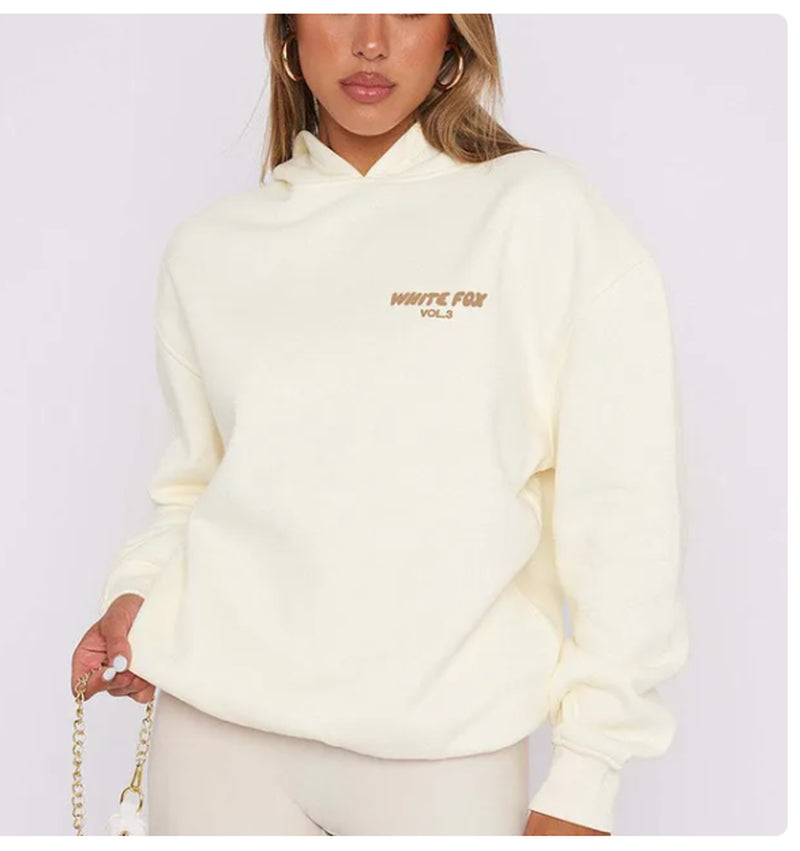 AU White Fox Boutique Hoodies Tracksuit Set Sweatshirt Womens Pullover 2Pcs Set