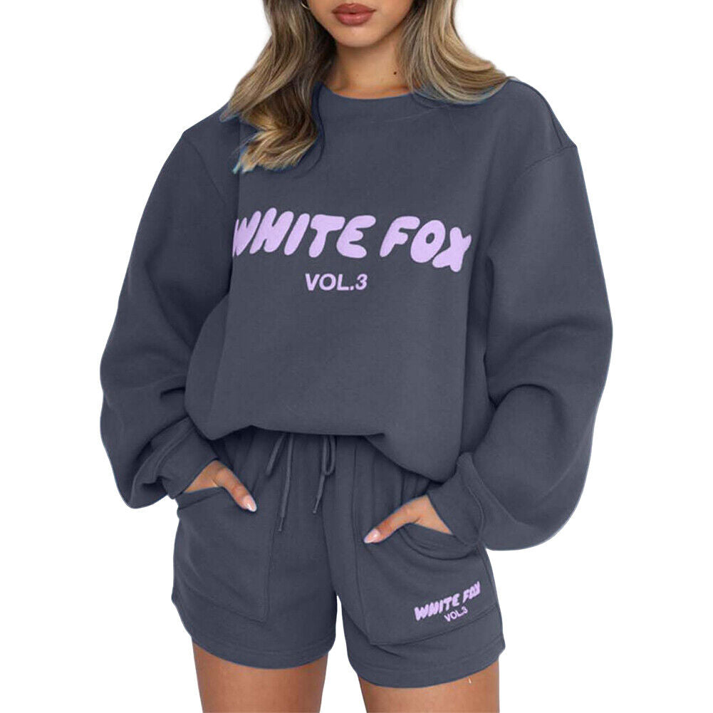 🎁White Fox Boutique Hoodie 2Pcs Tracksuit Set Hooded Sweatshirt Pullover&Fleec