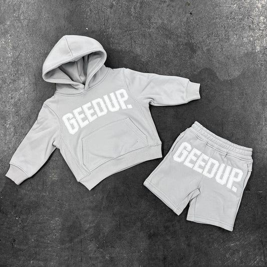 GEEDUP Kids Cities Tracksuit Set Grey