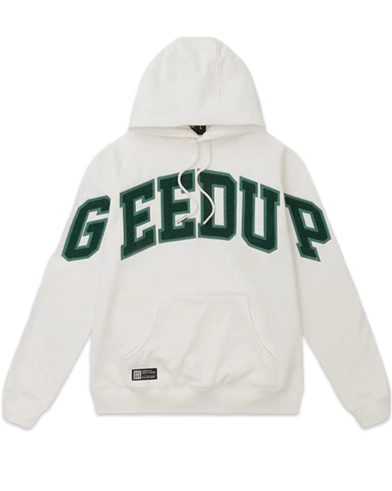 L & XL ✅ Geedup Logo Hoodie White/Green 🥷🏼 Brand New 📦