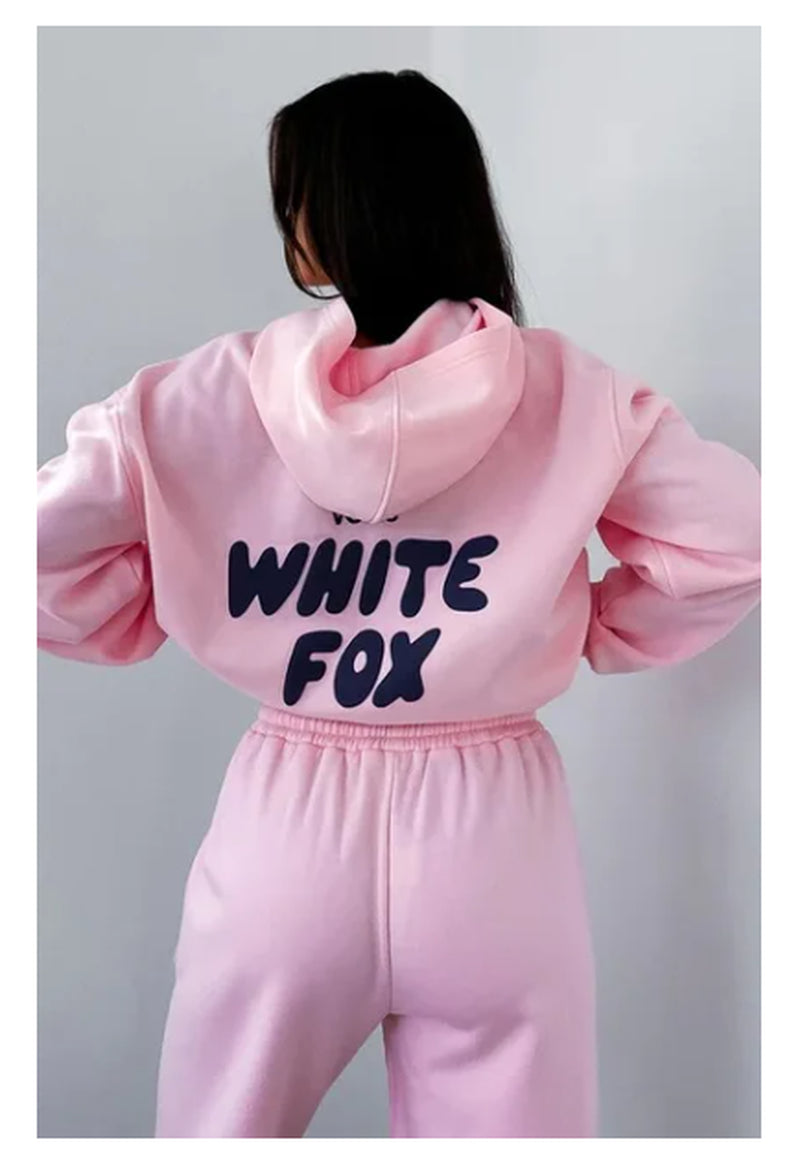 AU White Fox Boutique Hoodies Tracksuit Set Sweatshirt Womens Pullover 2Pcs Set