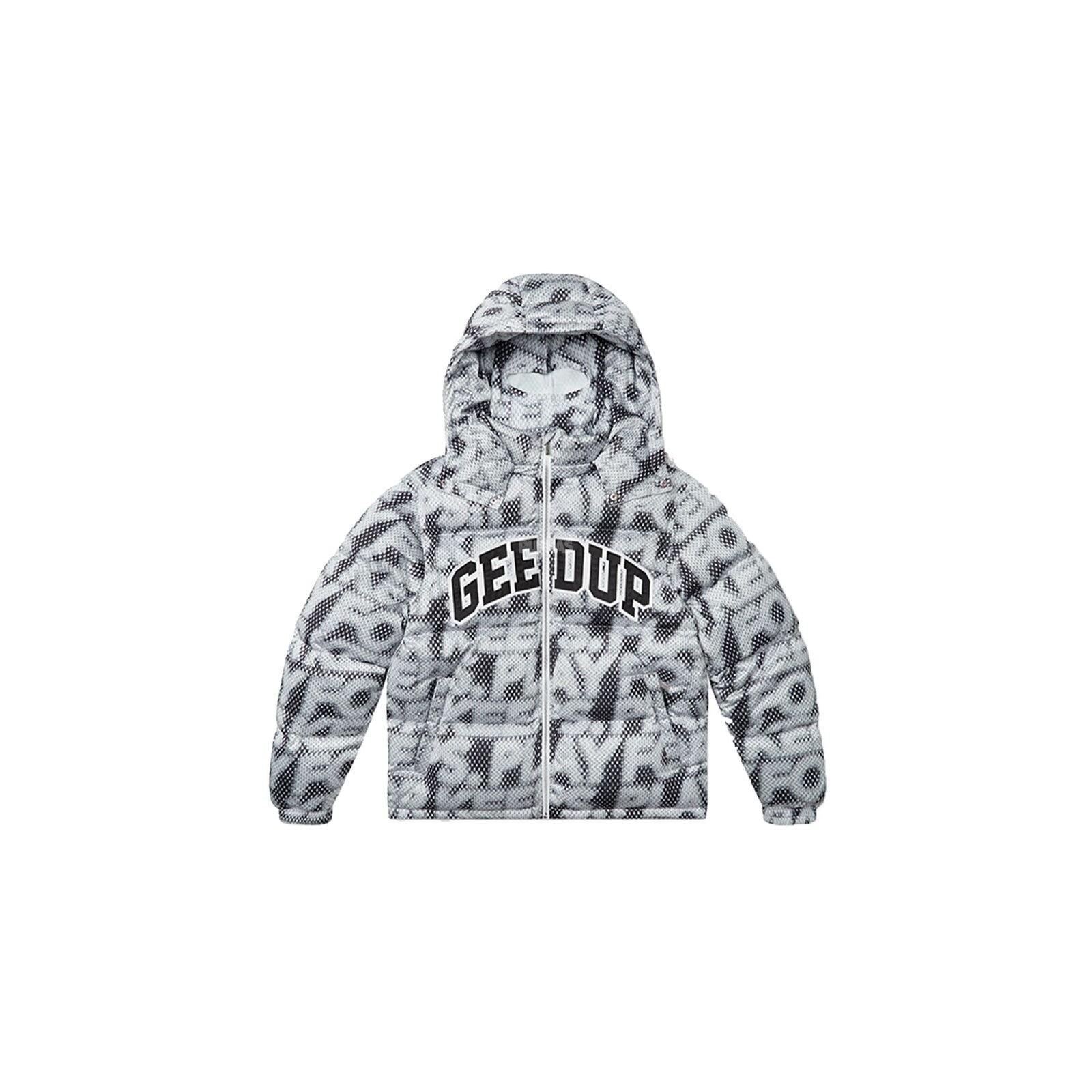 Geedup Play for Keeps Static Puffer Jacket 'Multi Black / Grey' (2024)