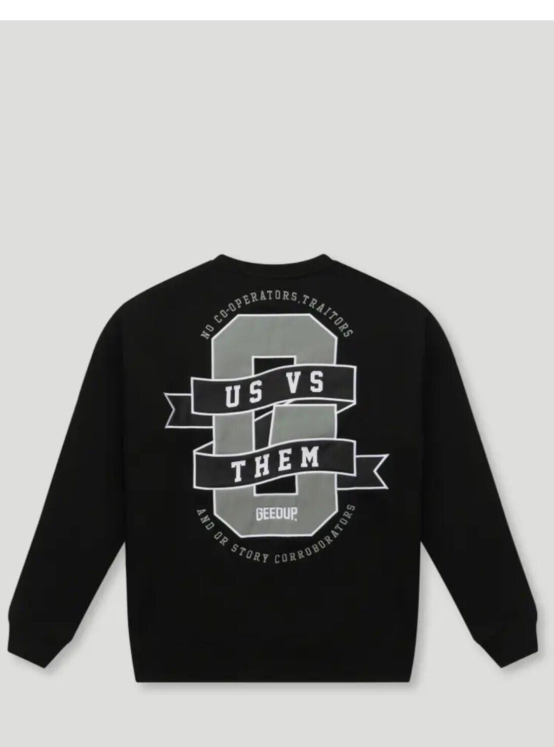 GEEDUP US VS THEM CREWNECK/BLACK 2XL