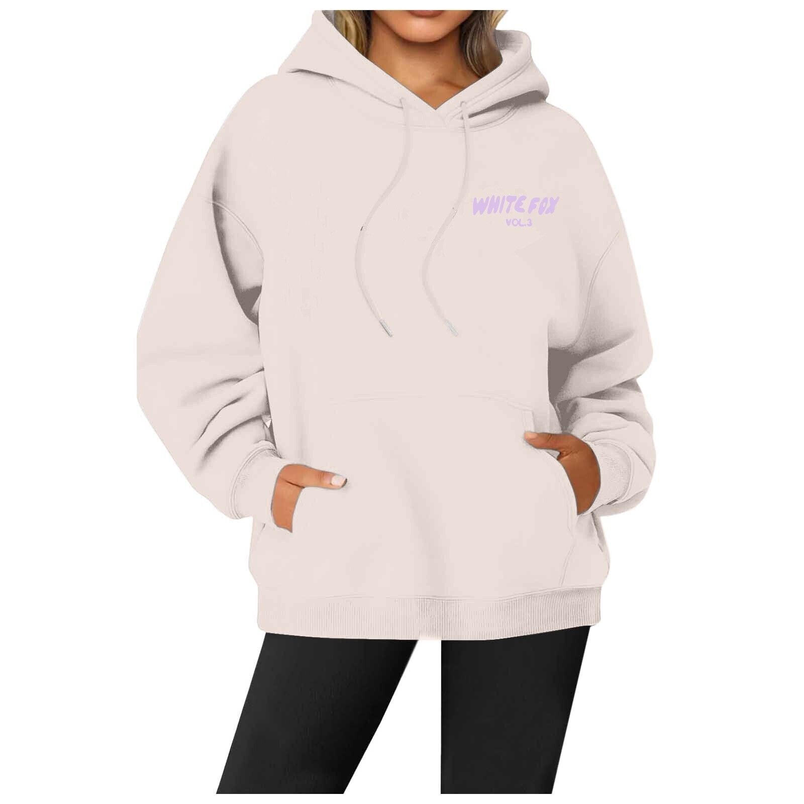 Women'S Casual Loose Printed Hoodie Sweatshirt Trendy Letter Graphic Pullover