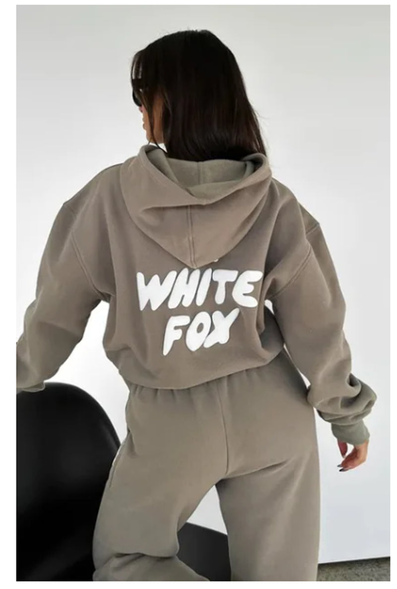 AU White Fox Boutique Hoodies Tracksuit Set Sweatshirt Womens Pullover 2Pcs Set