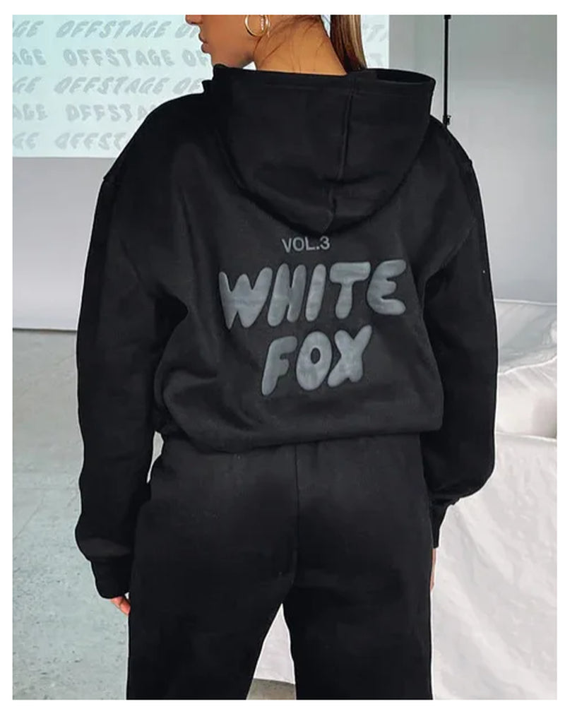 AU White Fox Boutique Hoodies Tracksuit Set Sweatshirt Womens Pullover 2Pcs Set